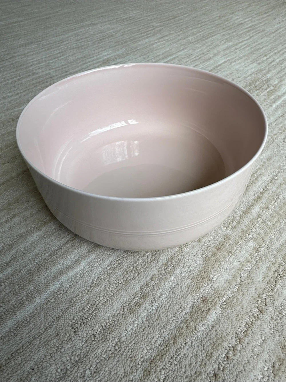 Crate & Barrel Hue Blush Pink Aaron Probyn All-Purpose Serving Bowl Porcelain 9”